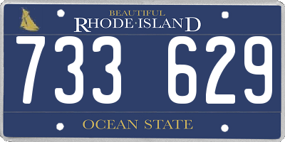 RI license plate 733629