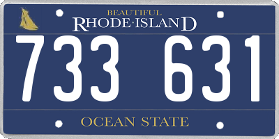 RI license plate 733631