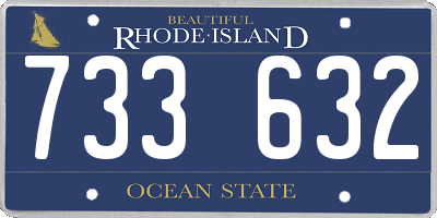 RI license plate 733632