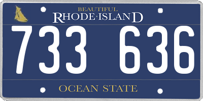 RI license plate 733636