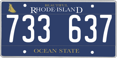 RI license plate 733637