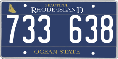 RI license plate 733638