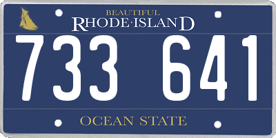 RI license plate 733641