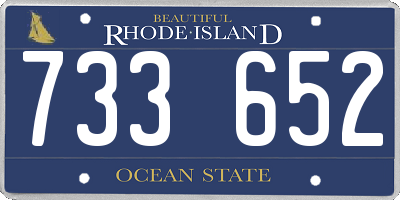 RI license plate 733652