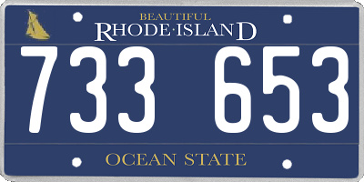 RI license plate 733653