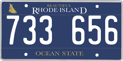 RI license plate 733656
