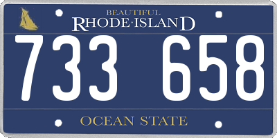 RI license plate 733658