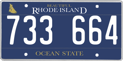 RI license plate 733664