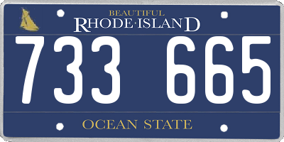 RI license plate 733665