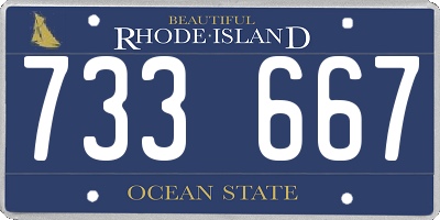 RI license plate 733667