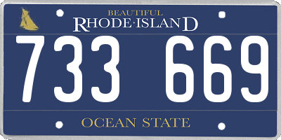 RI license plate 733669