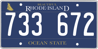 RI license plate 733672