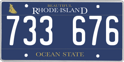 RI license plate 733676