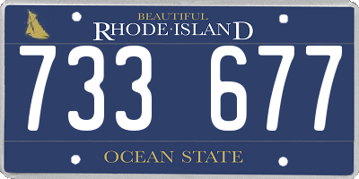 RI license plate 733677