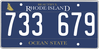 RI license plate 733679
