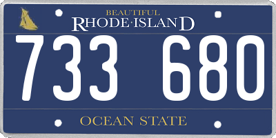 RI license plate 733680