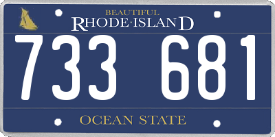 RI license plate 733681
