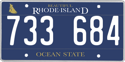 RI license plate 733684