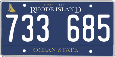 RI license plate 733685