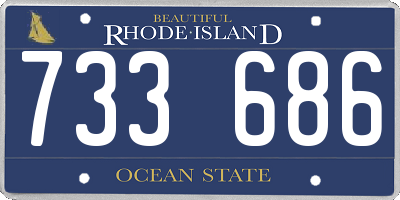 RI license plate 733686