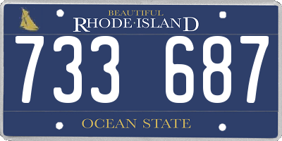 RI license plate 733687