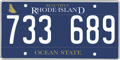 RI license plate 733689