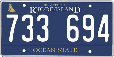 RI license plate 733694