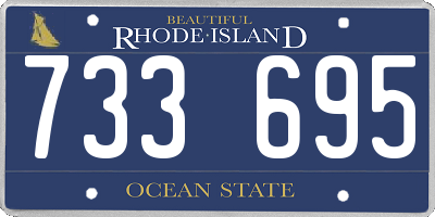 RI license plate 733695