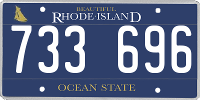 RI license plate 733696