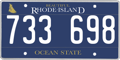 RI license plate 733698
