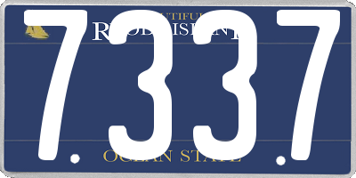 RI license plate 7337