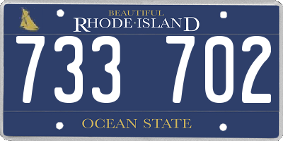 RI license plate 733702