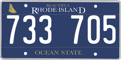 RI license plate 733705