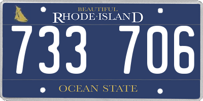RI license plate 733706