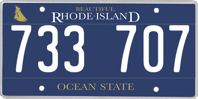 RI license plate 733707