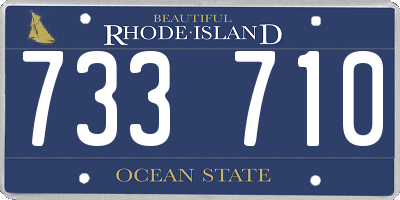 RI license plate 733710