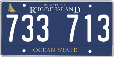 RI license plate 733713