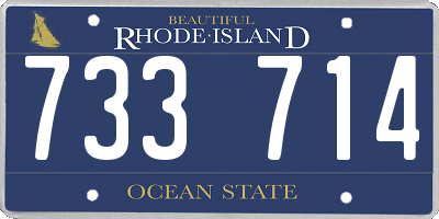 RI license plate 733714