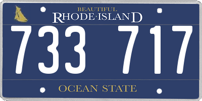 RI license plate 733717