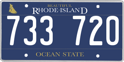 RI license plate 733720