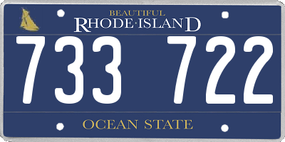 RI license plate 733722