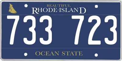 RI license plate 733723