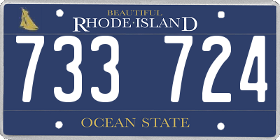 RI license plate 733724