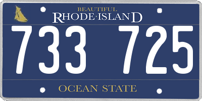 RI license plate 733725
