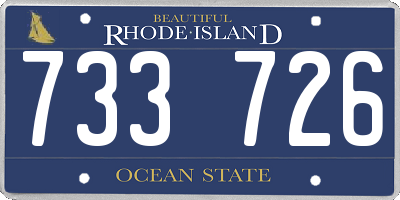 RI license plate 733726