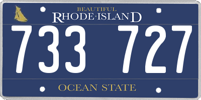 RI license plate 733727