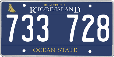 RI license plate 733728