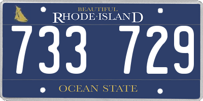RI license plate 733729