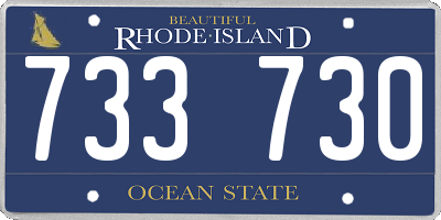 RI license plate 733730