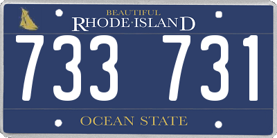 RI license plate 733731